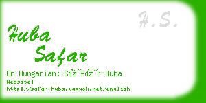 huba safar business card